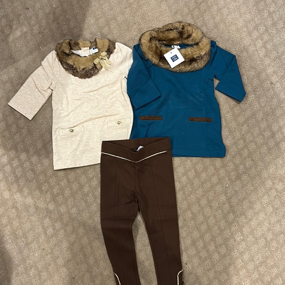 Janie and Jack NWT sweatshirt due tops with matching pants, 2t